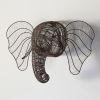 Elephant Head Wall Mount - Wire Sculpture for Home Decor