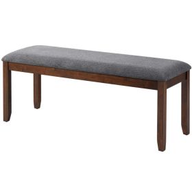 Upholstered Entryway Bench Footstool with Wood Legs