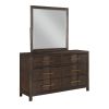 Kenzo Modern Style Mirror Made with Wood in Walnut