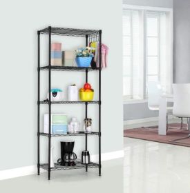 Changeable Assembly Floor Standing Carbon Steel Storage Rack Black