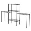 Changeable Assembly Floor Standing Carbon Steel Storage Rack Black