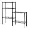 Changeable Assembly Floor Standing Carbon Steel Storage Rack Black