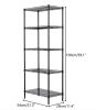 Changeable Assembly Floor Standing Carbon Steel Storage Rack Black