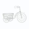 White Metal Bicycle Planter - Outdoor Garden Decor