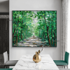 Oil Painting Handmade Hand Painted Wall Art Green Scenery Abstract Pictures Home Living Room hallway bedroom luxurious decorative painting