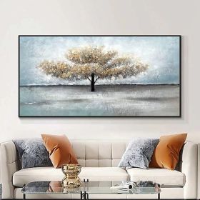 Handmade Oil Painting On Canvas Wall Art Decoration Modern Abstract Tree Painting Home Living Room Bedroom Luxurious Decoration Painting (Style: 01, size: 60x120cm)