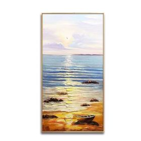 High Quality Hand-painted knife modern Oil Painting Wall Art Landscape Painting for living room bedroom landscape oil paintings (size: 50x100cm)