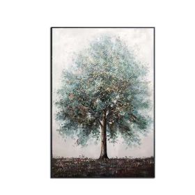 High Quality Abstract Trees Oil Painting Abstract Landscape Trees Oil Paintings On Canvas Handmade Beautiful Colors For Living Room No Frame (size: 70x140cm)