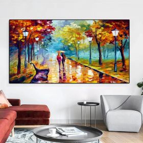 Handmade Large Abstract Knife Oil Painting Landscape Wall Art Modern Poster Living Room Home Decoration Mural Porch Frameless (size: 150x220cm)