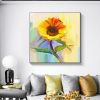 Modern canvas wall art famous sunflower flower decoration hand painted abstract oil painting canvas living room wall decoration painting