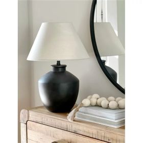 22" Urn Table Lamp;  Distressed Texture;  Black Finish;  LED Bulb Included | Bulb Not Included (Type: LED Bulb Included)