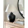 22" Urn Table Lamp;  Distressed Texture;  Black Finish;  LED Bulb Included | Bulb Not Included