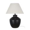 22" Urn Table Lamp;  Distressed Texture;  Black Finish;  LED Bulb Included | Bulb Not Included