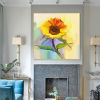 Modern canvas wall art famous sunflower flower decoration hand painted abstract oil painting canvas living room wall decoration painting