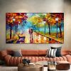 Handmade Large Abstract Knife Oil Painting Landscape Wall Art Modern Poster Living Room Home Decoration Mural Porch Frameless