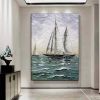 Hand Painted Impressionism Sunrise Seascape Abstract Oil Painting Canvas Art Poster Picture Wall House Decoration Mural