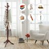 Entryway Height Adjustable Coat Stand with 9 Hooks