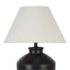 22" Urn Table Lamp;  Distressed Texture;  Black Finish;  LED Bulb Included | Bulb Not Included