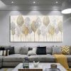 Handmade Oil Painting Abstract Gold Leaf Oil Painting On Canvas Original Modern Gold Foil Texture Acrylic Painting Living room Large Wall Art Home Dec