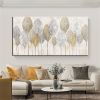 Handmade Oil Painting Abstract Gold Leaf Oil Painting On Canvas Original Modern Gold Foil Texture Acrylic Painting Living room Large Wall Art Home Dec