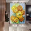 Poster Print Floral Vase Oil Painting Canvas Art Modern Wall Picture for Living Room Vincent Van Gogh Golden Sunflower