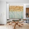 Oil Painting Handmade Hand Painted Wall Art Modern Gold Foil Tree Abstract  home corridor living room bedroom luxurious adornment painting